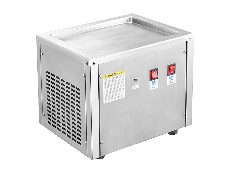 Sorbetière à Glace Frite SucceBuy Machine à Crème Glacée Frite 27,9 x 24,1 cm, Acier Inoxydable, avec Compresseur et 2 Grattoirs