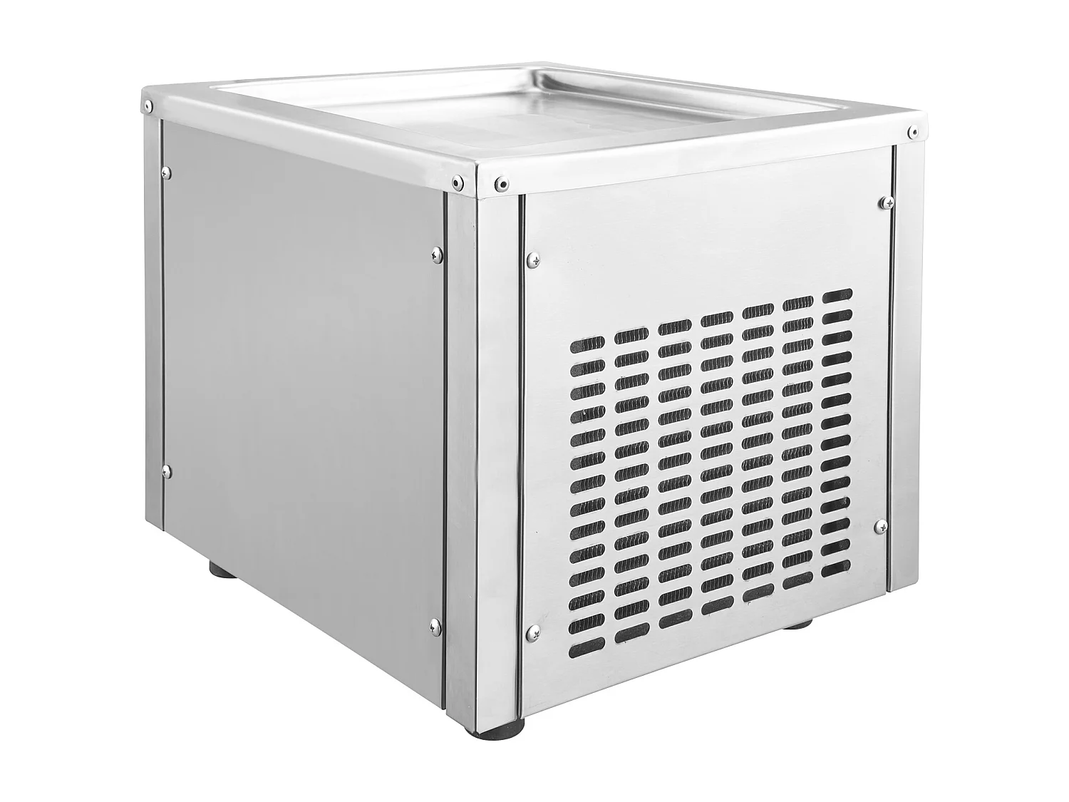 Gefrorene Eismaschine SucceBuy Frittierte Eismaschine 27,9 x 24,1 Cm, Edelstahl, mit Kompressor und 2 Schabern