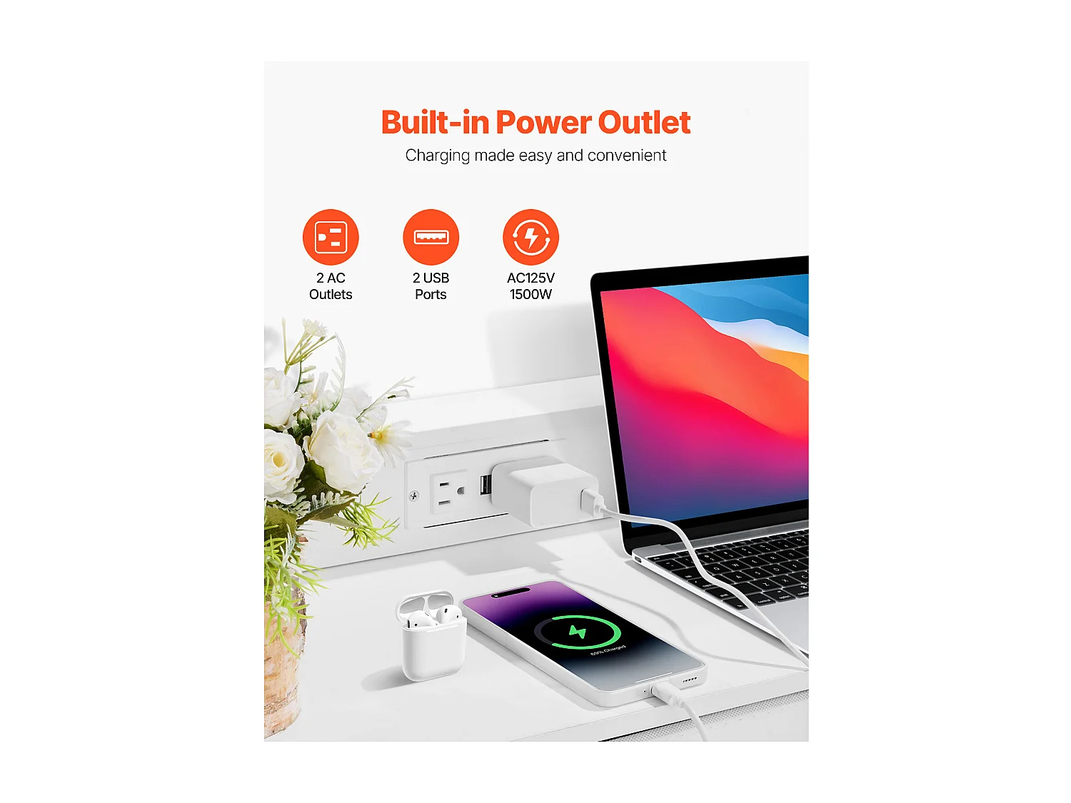 Commode Meuble de Rangement SucceBuy Commode Haute en Tissu à 9 Tiroirs avec Bac, LED et Sortie-Blanc