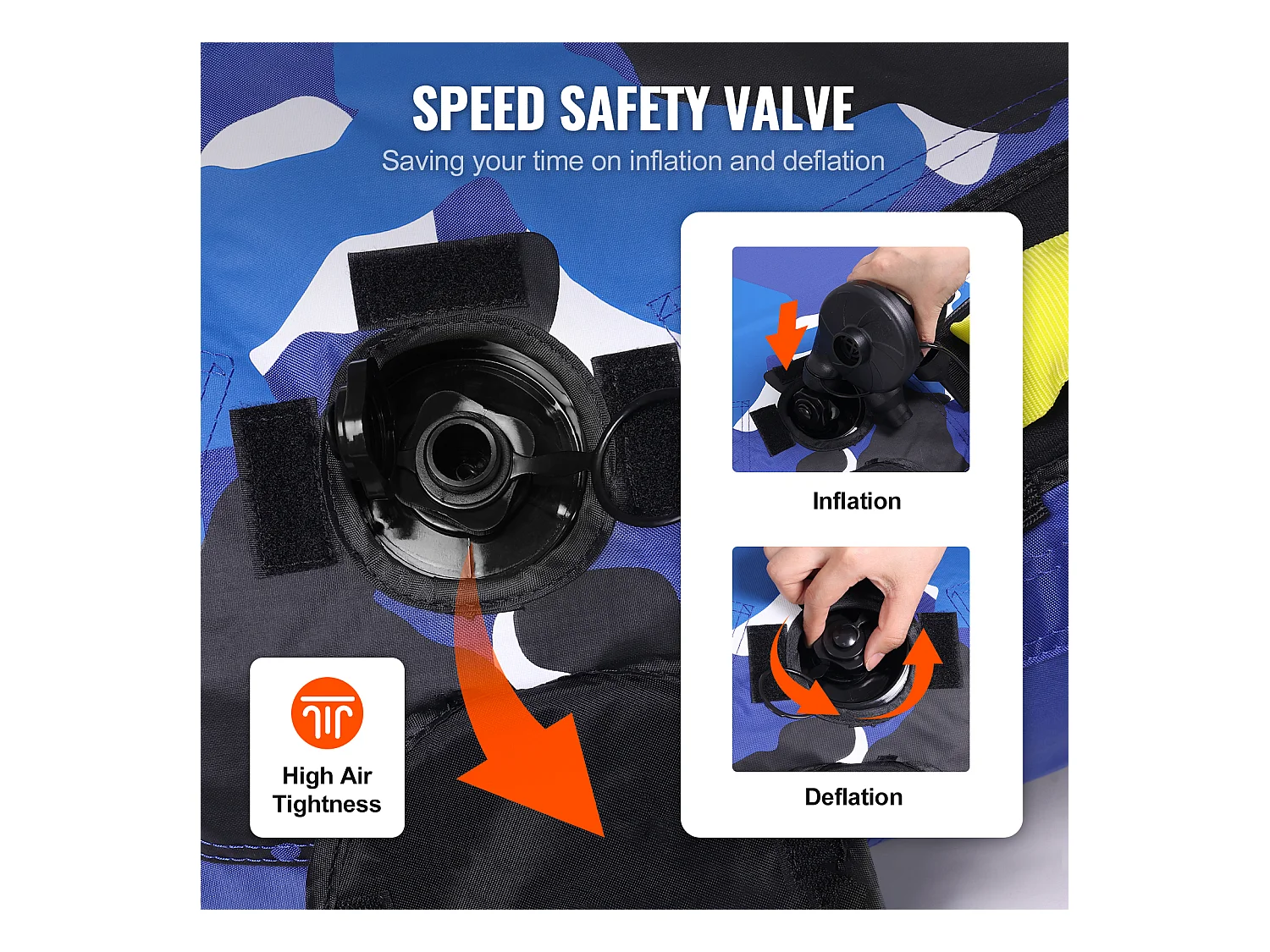 Tube Remorquable SucceBuy, pour 1 à 2 Passagers, 154 kg, 132 cm, Housse en Nylon, Poignées en EVA