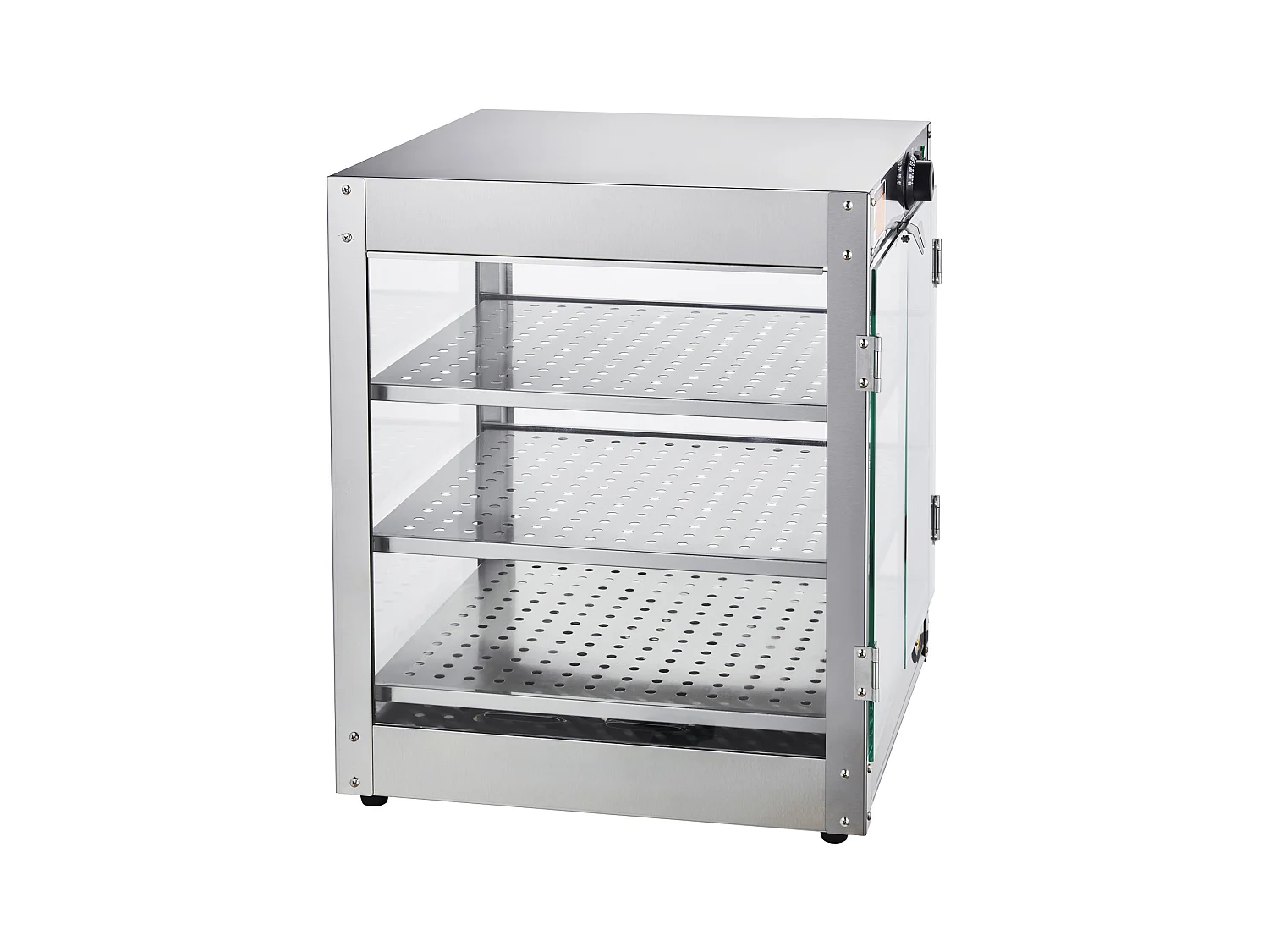 Vitrine Chauffante SucceBuy, Armoire à Pizza Commerciale à 3 Niveaux pour Réchauffeur de Nourriture avec Lumière