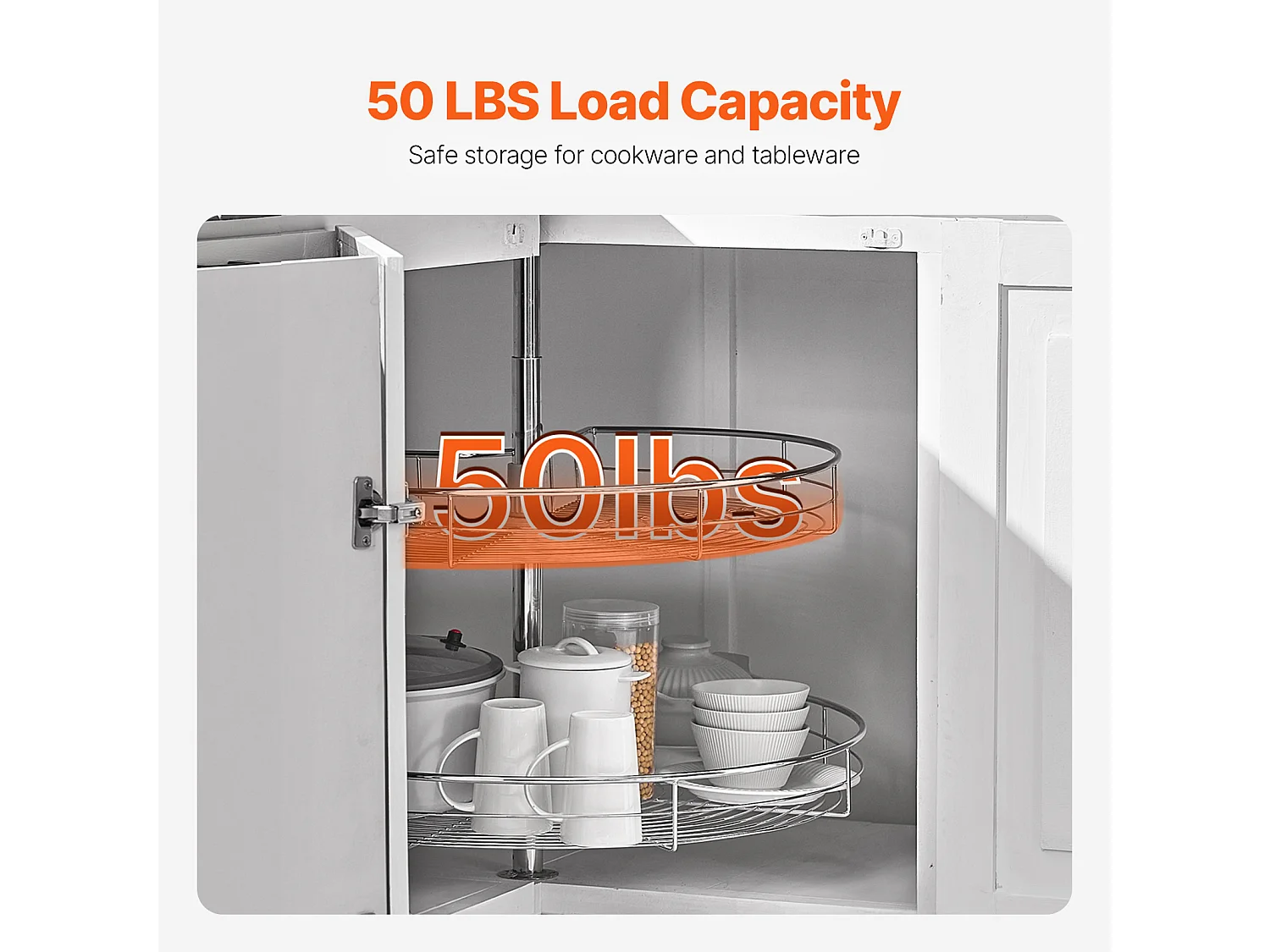 Organizador de Cantor SucceBuy em Forma de L, 71 cm, Transforme o Espaço de Arrumação da Cozinha