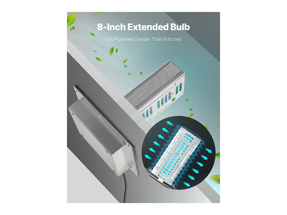 Purificateur d'Air SucceBuy HVAC 18 W 23cm pour Toute la Maison Éclairage de Conduit Technologie PCO