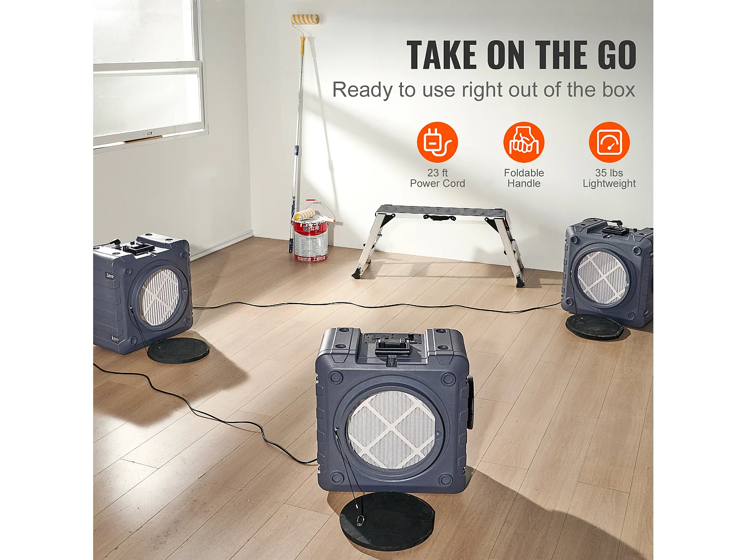 Purificatore d'Aria SucceBuy a 3 Stadi Macchina ad Aria Negativo Impilabile 800 CFM, Progettato per Migliorare la Qualità dell'Aria Interna e Commerciale