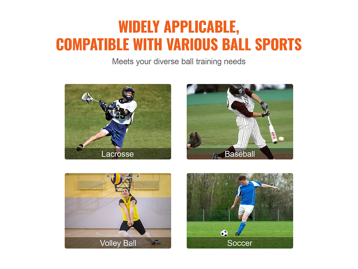 Filet de Rebond de Baseball SucceBuy 121.92 x 213.4cm Lacrosse Baseball Rebounder, Softball Bounce Back Net, Angle Réglable