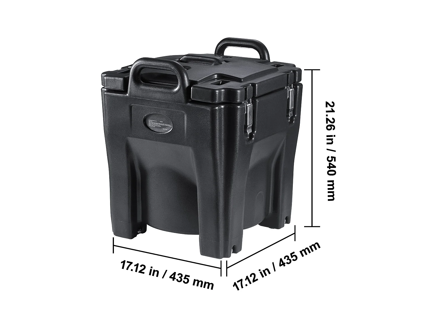 Boîte de Transport Isolé SucceBuy, Porte-Boisson Isolé, Serveur de Boissons Chaudes/Froides et de Soupe de 36 L, Noir