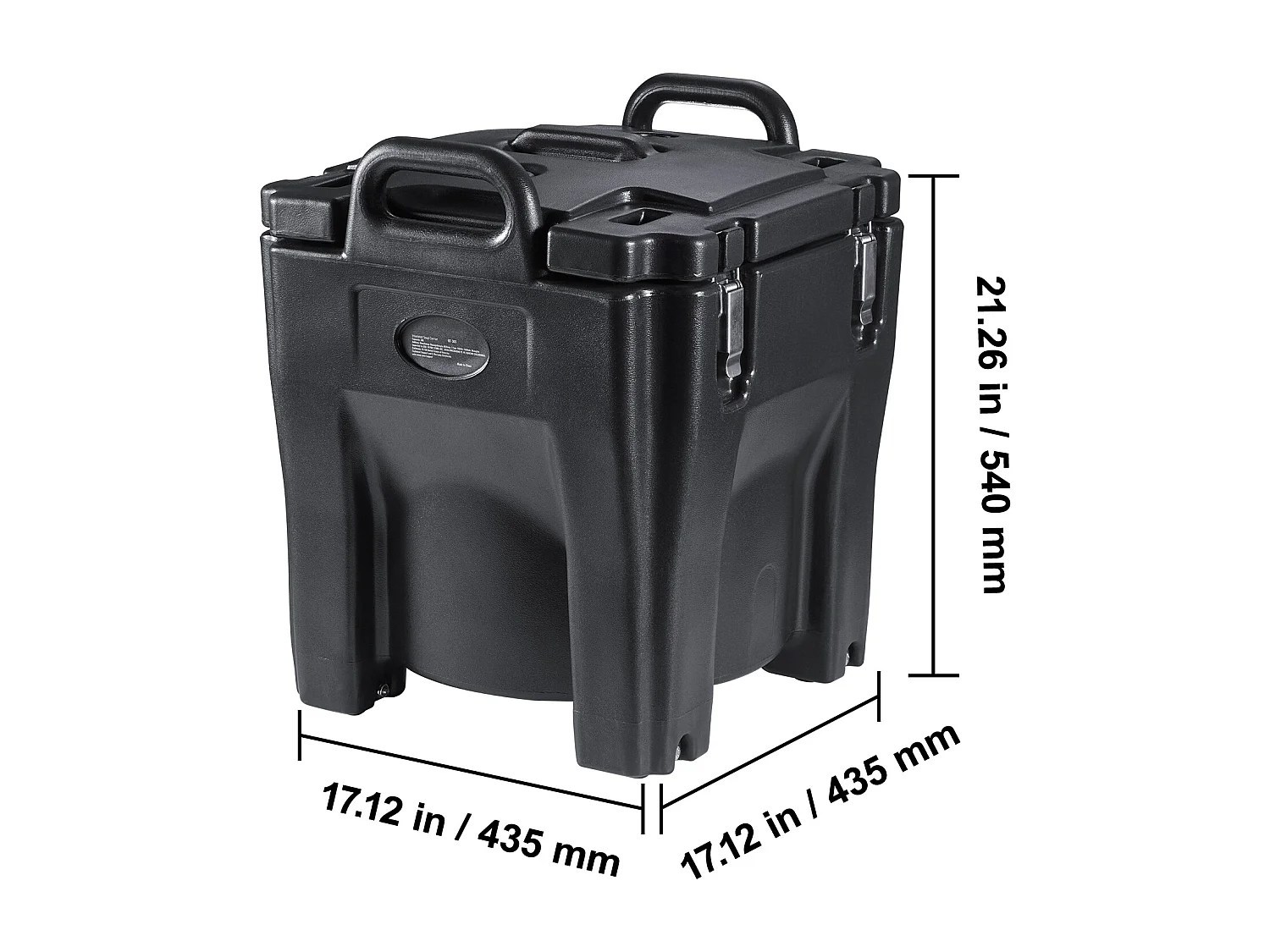 Boîte de Transport Isolé SucceBuy, Porte-Boisson Isolé, Serveur de Boissons Chaudes/Froides et de Soupe de 36 L, Noir