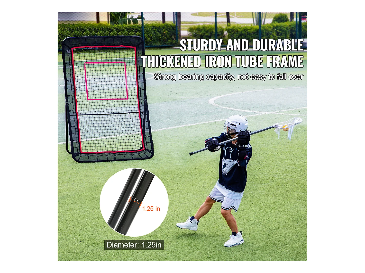 Filet de Rebond de Baseball SucceBuy 152.4 x 213.4cm Lacrosse, Filet de Rebond de Softball Réglable