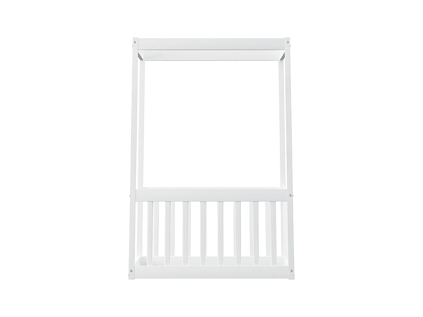 Hemelbed voor kinderen 90 x 200 cm, massief houten frame, wit