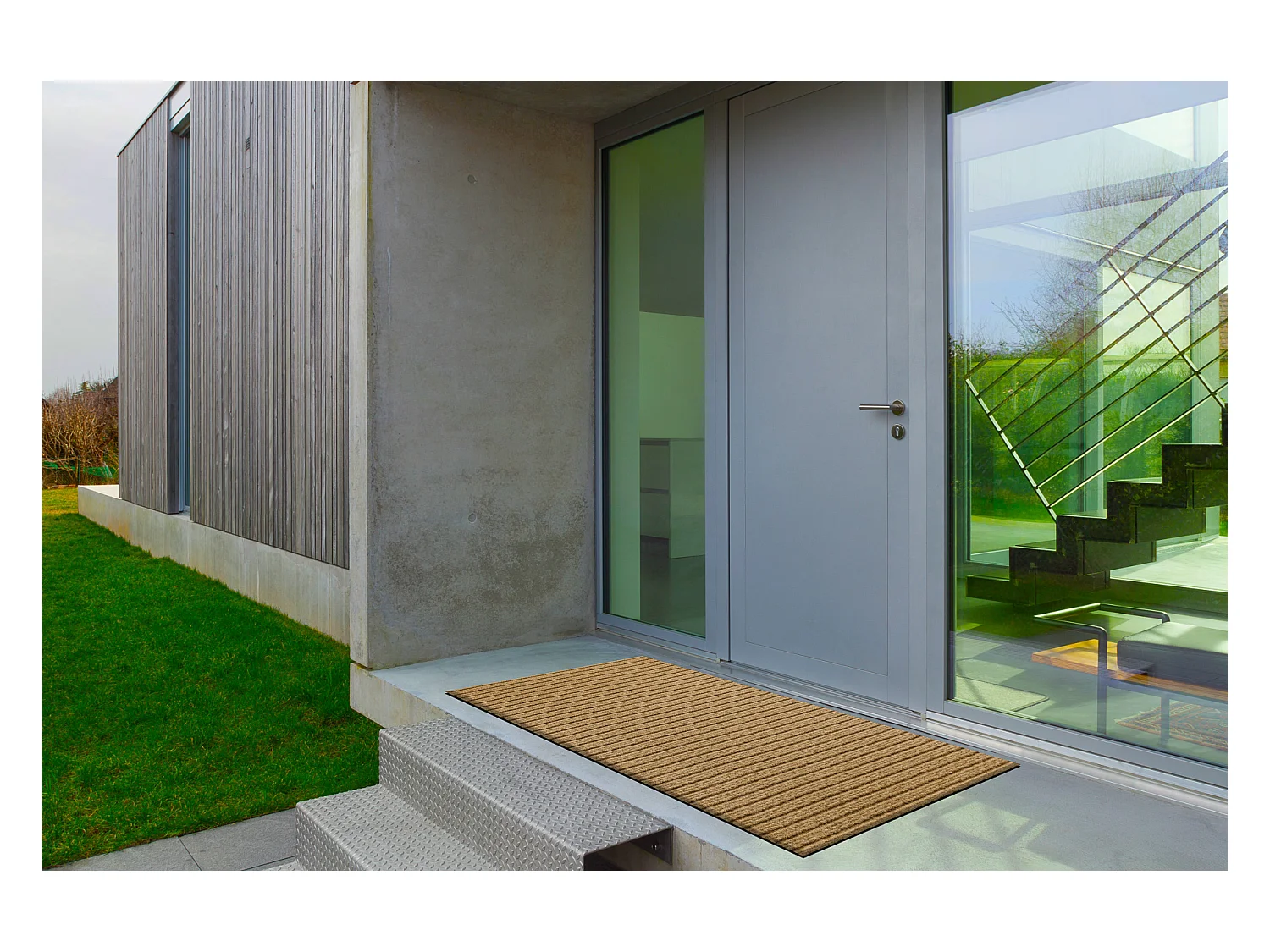 Runner - Alfombrilla antideslizante CEYLON exterior, interior coco mar 200x410 cm