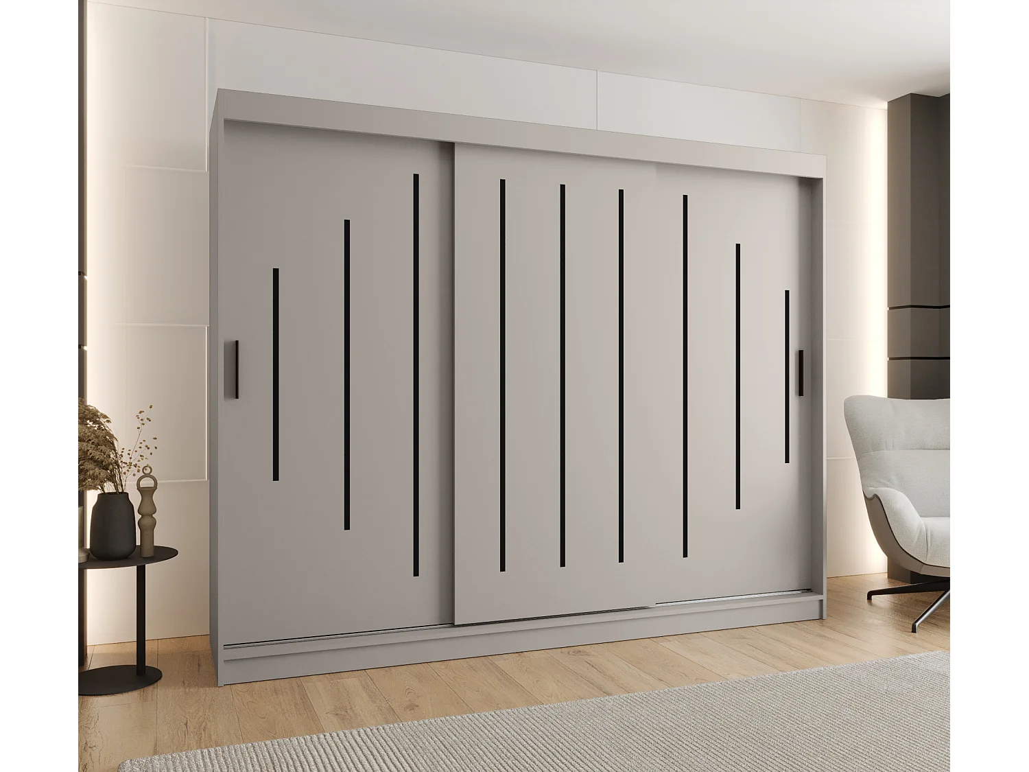 Armadio scorrevole Rubino Y 200/250/52 (Cachemire) 3 porte