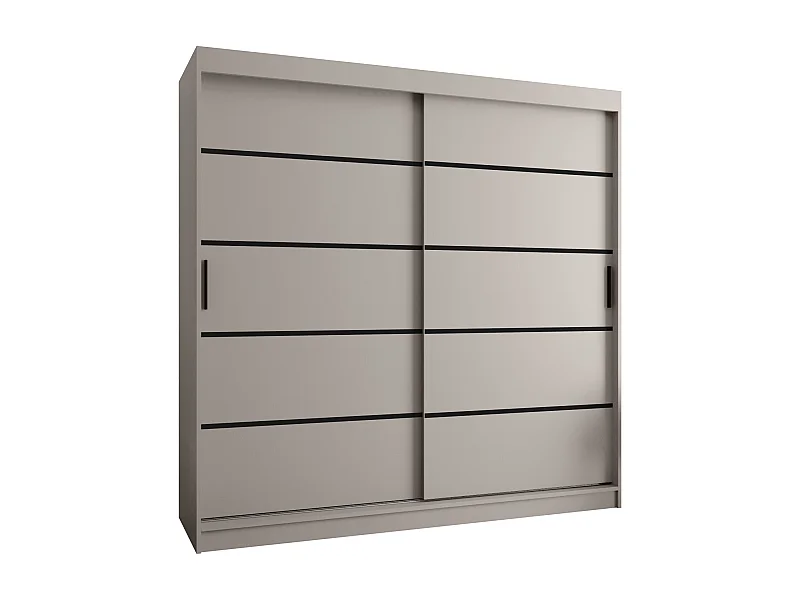 Armoire coulissante 2 portes Rubino V1 200/200/52 (Cachemire)