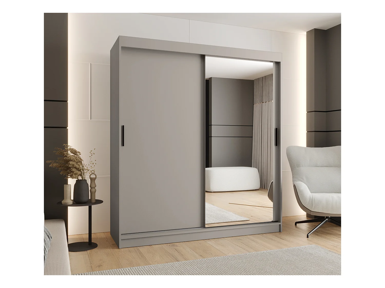 Armario corredero Rubino T2 200/180/52 (Cachemira) 2 puertas