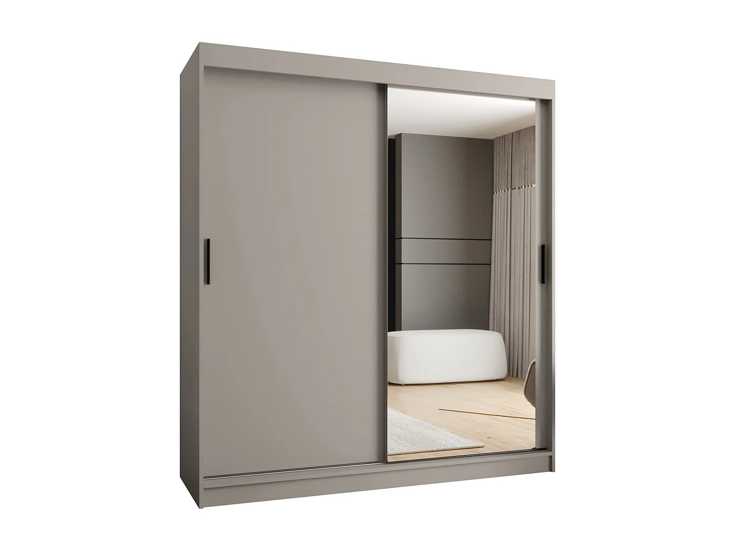 Schwebetürenschrank Rubino T2 200/180/62 2-türig (Kaschmir)