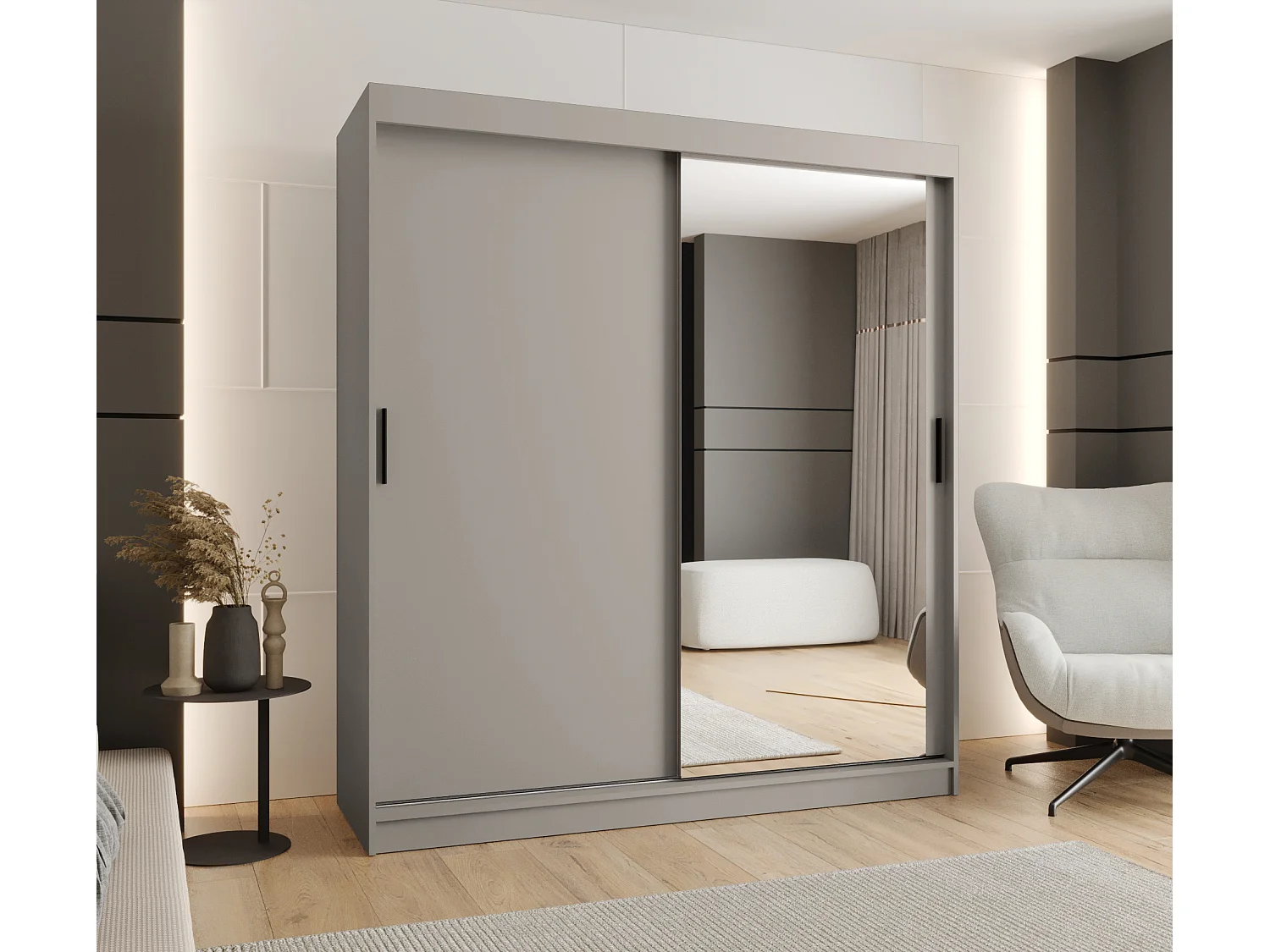 Schwebetürenschrank Rubino T2 200/180/62 2-türig (Kaschmir)