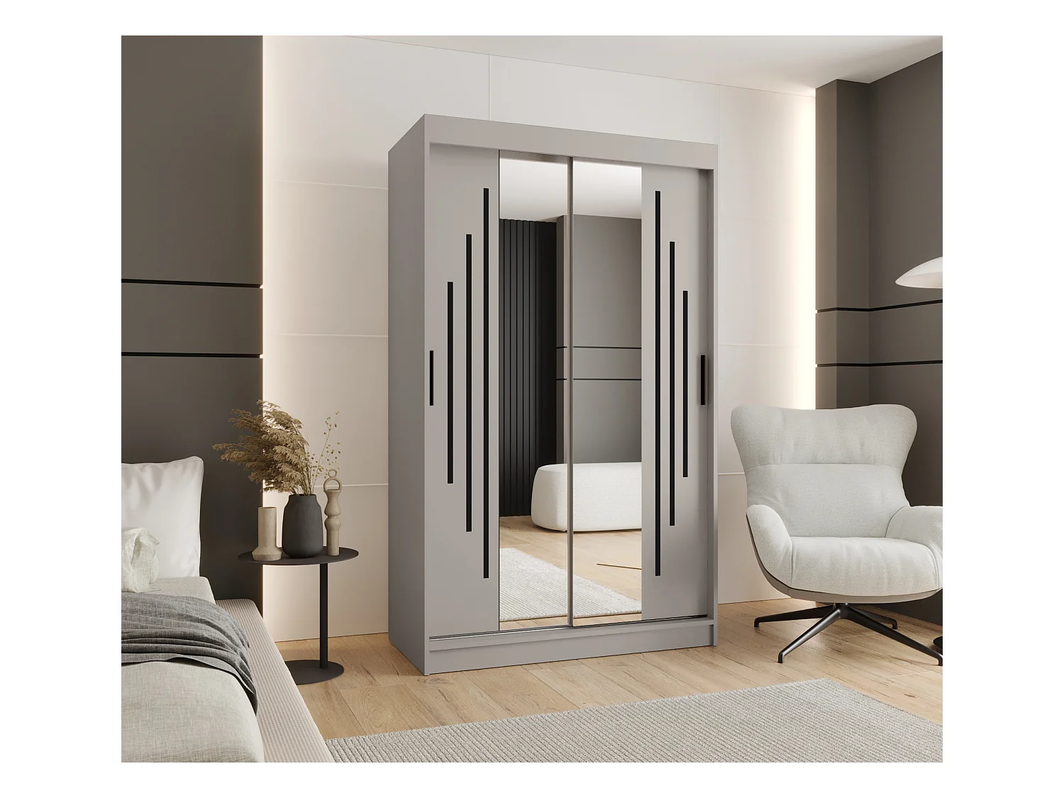 Schwebetürenschrank Rubino Y1 200/120/62 2-türig (Kaschmir)