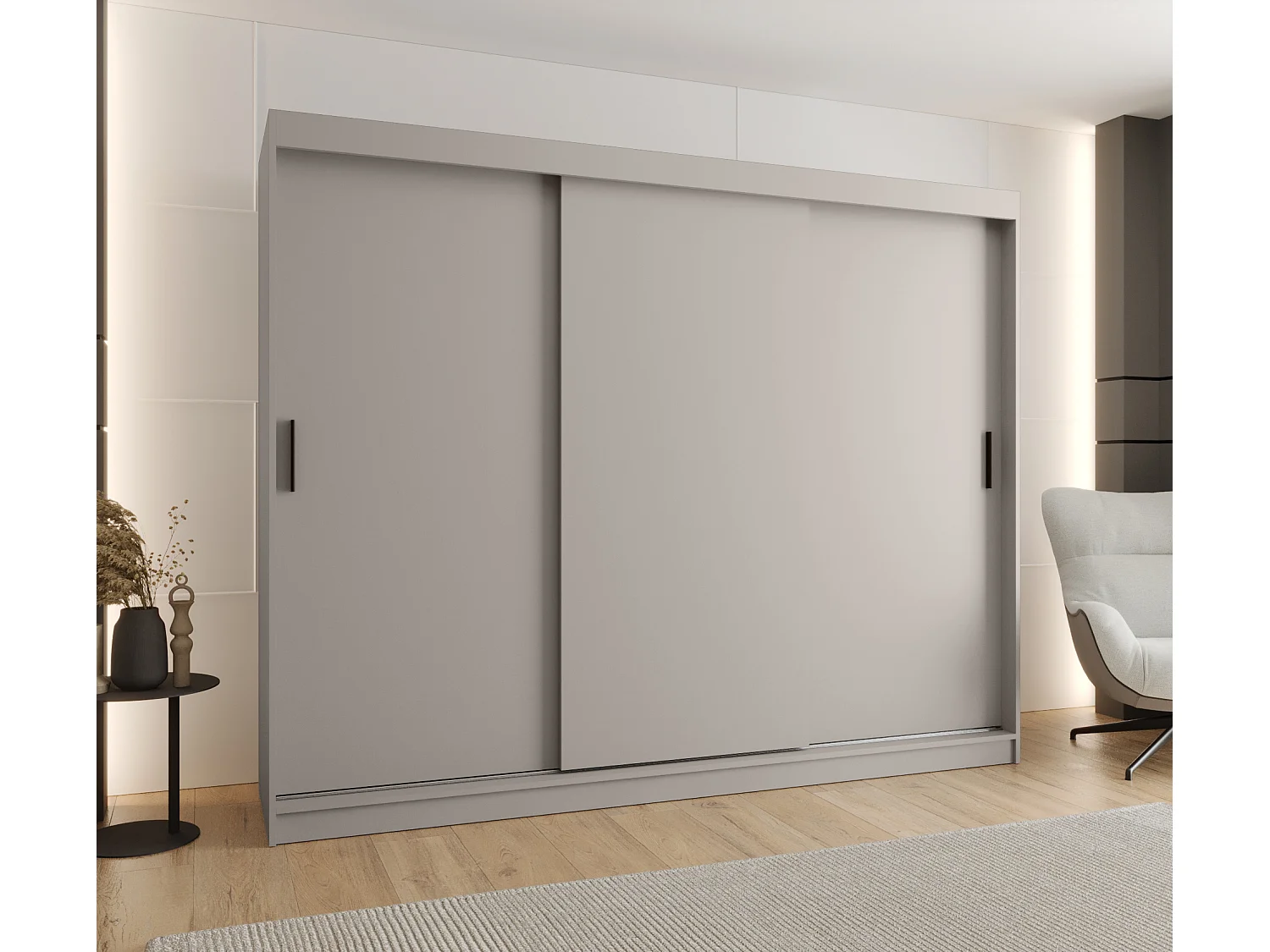 Schwebetürenschrank Rubino T 200/250/62 3-türig (Kaschmir)