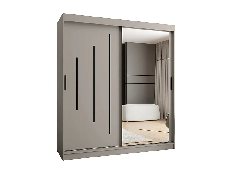 Armoire coulissante 2 portes Rubino Y2 200/180/52 (Cachemire)