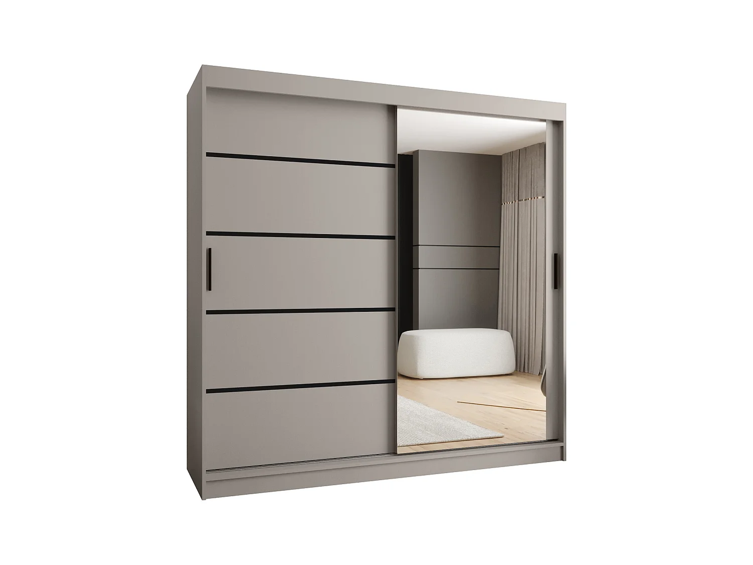 Armadio scorrevole Rubino V2 200/200/52 (Cachemire) 2 porte