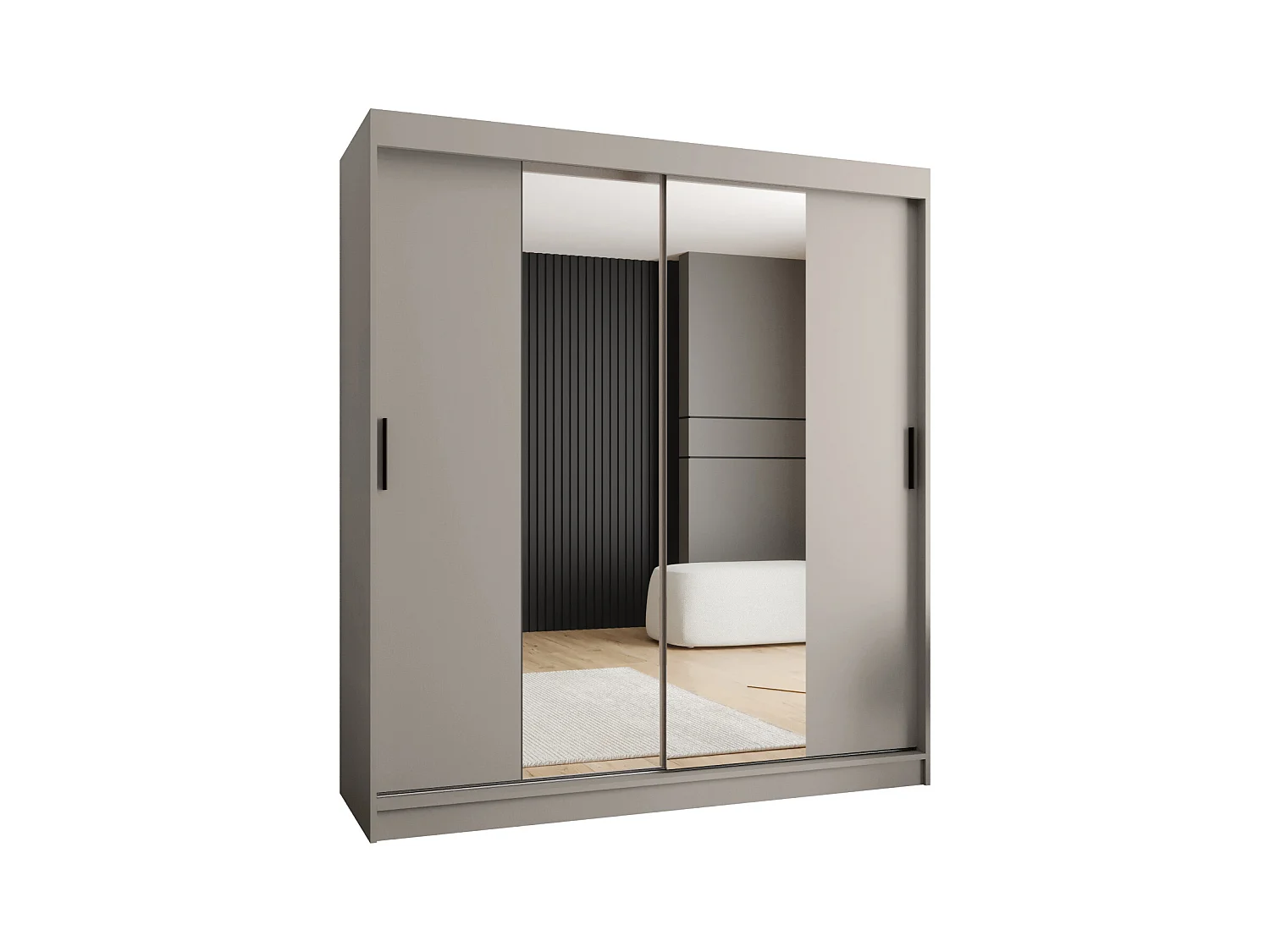 Schwebetürenschrank Rubino T1 200/180/62 2-türig (Kaschmir)