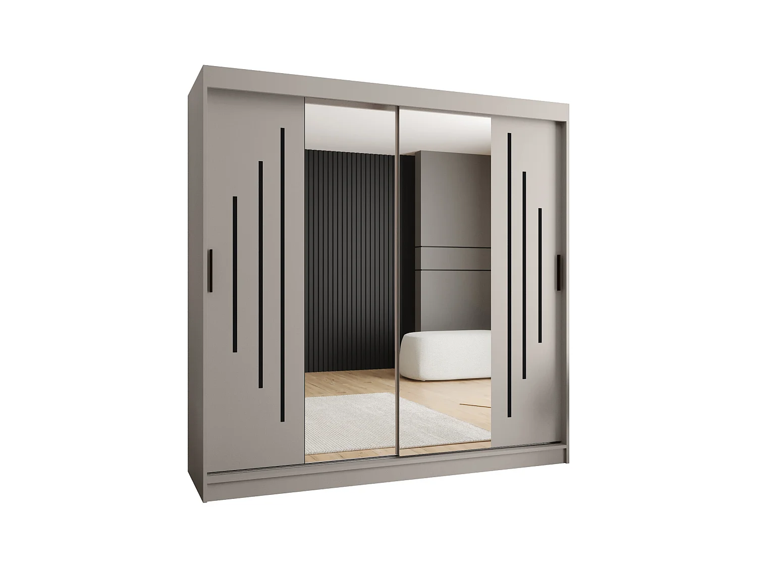 Armoire coulissante 2 portes Rubino Y1 200/200/52 (Cachemire)