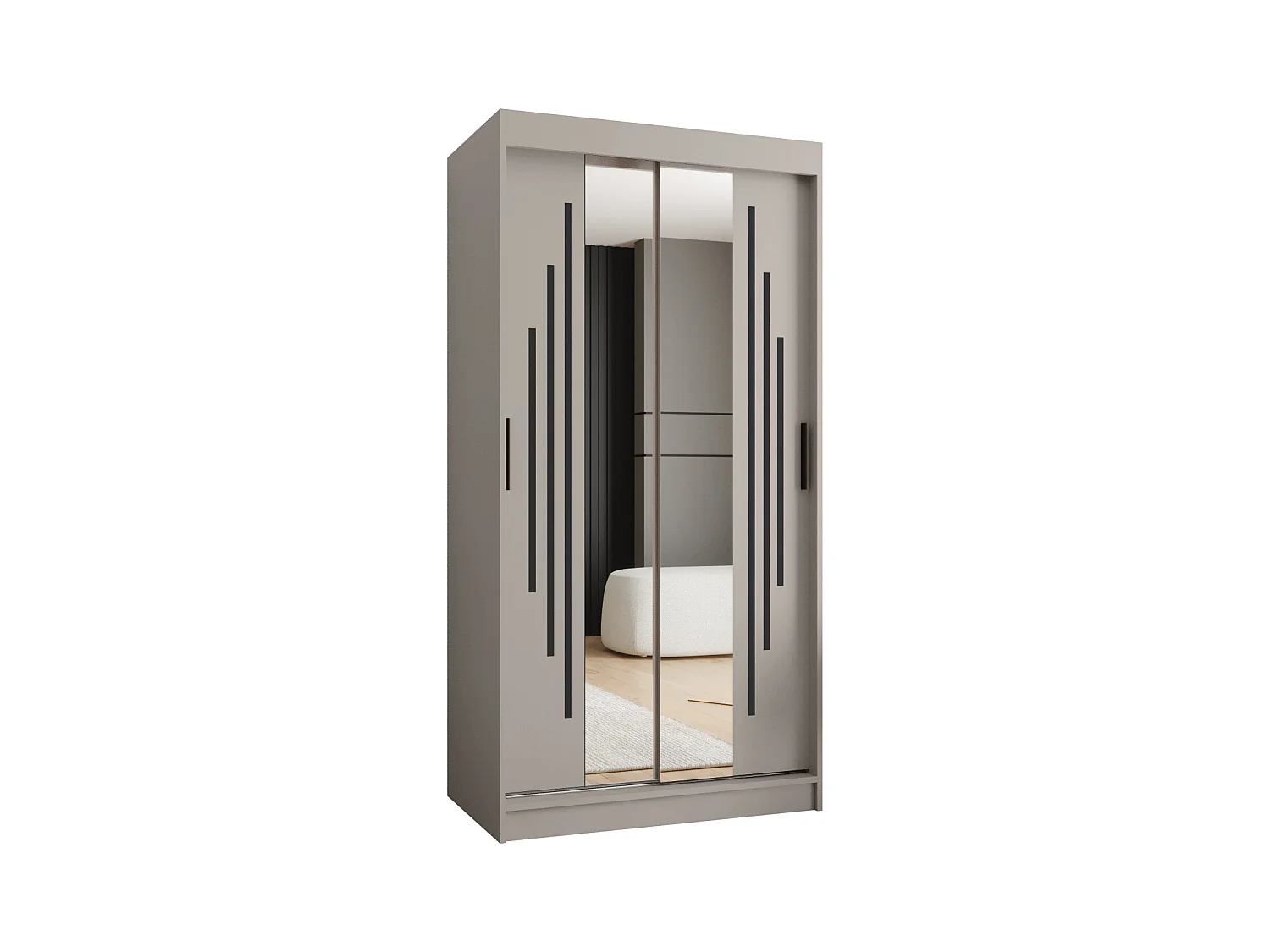 Armoire coulissante 2 portes Rubino Y1 200/100/52 (Cachemire)