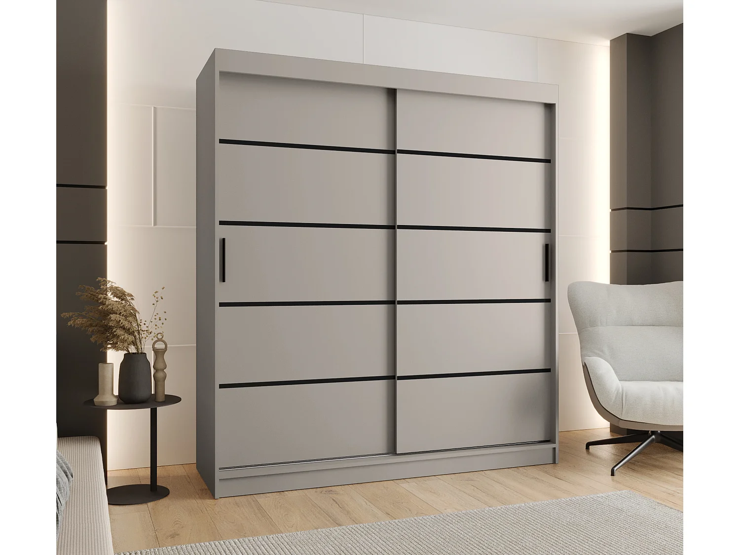 Schuifkast Rubino V1 200/180/62 2-deurs (Kasjmier)