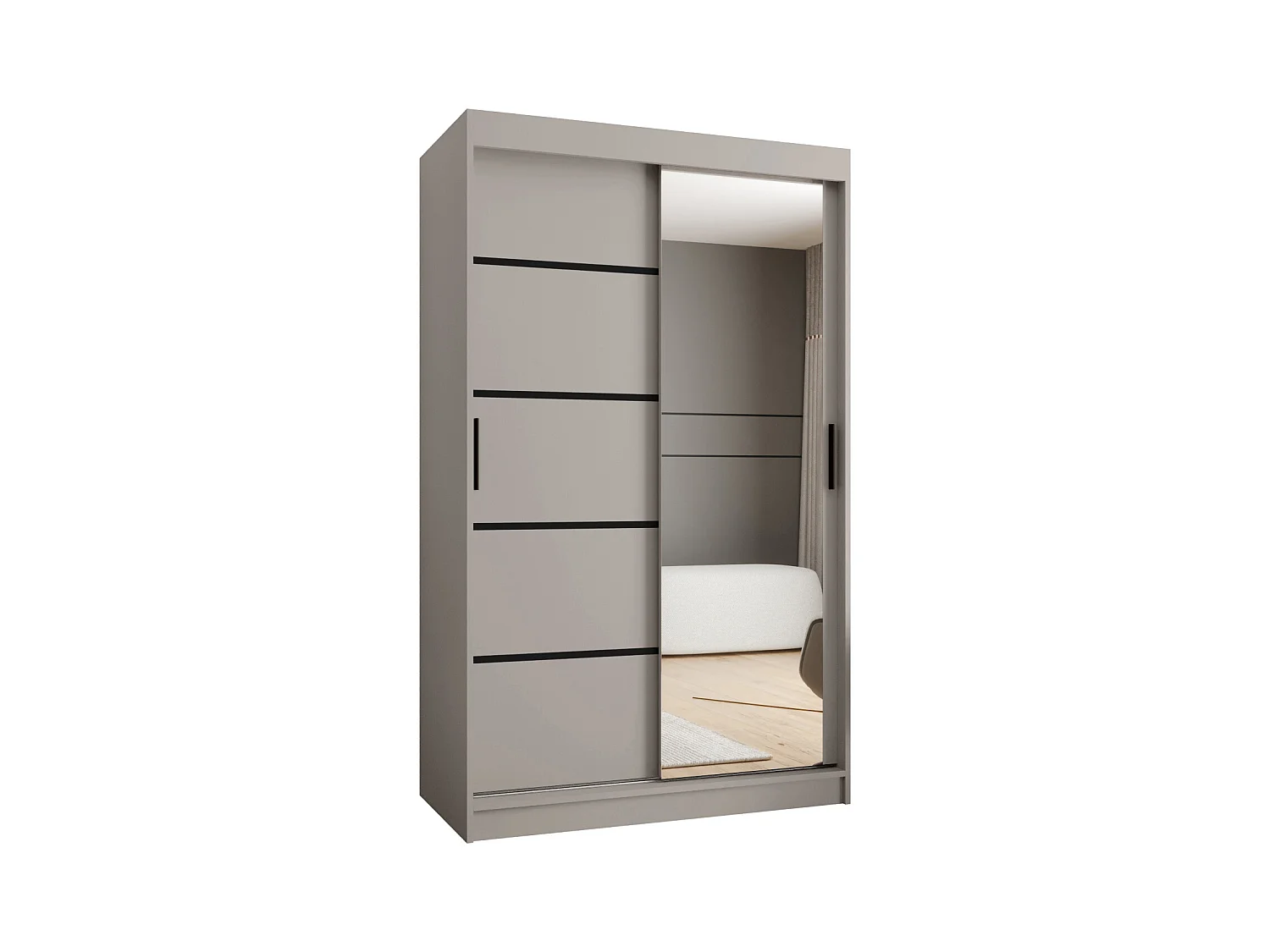 Armoire coulissante 2 portes Rubino V2 200/120/52 (Cachemire)