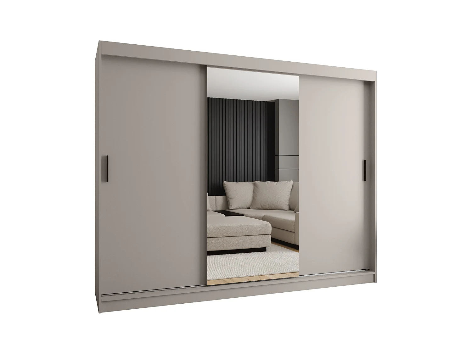 Armoire coulissante 3 portes Rubino T1 200/250/52 (Cachemire)