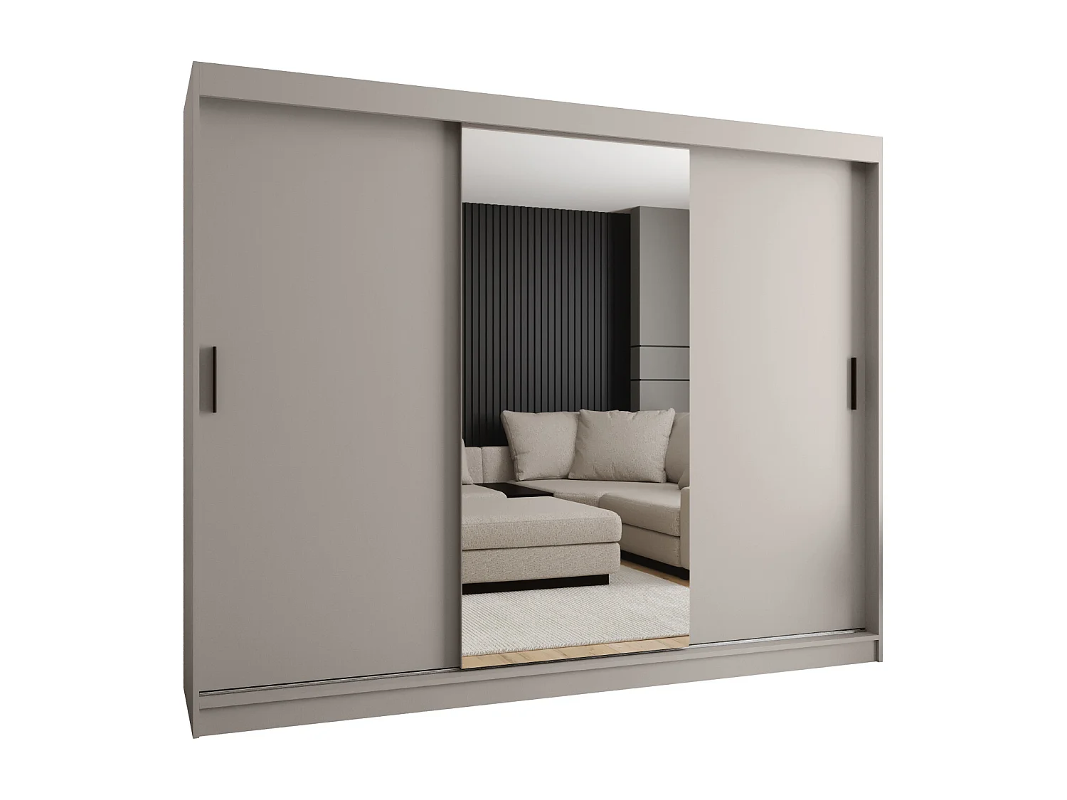 Armoire coulissante 3 portes Rubino T1 200/250/52 (Cachemire)