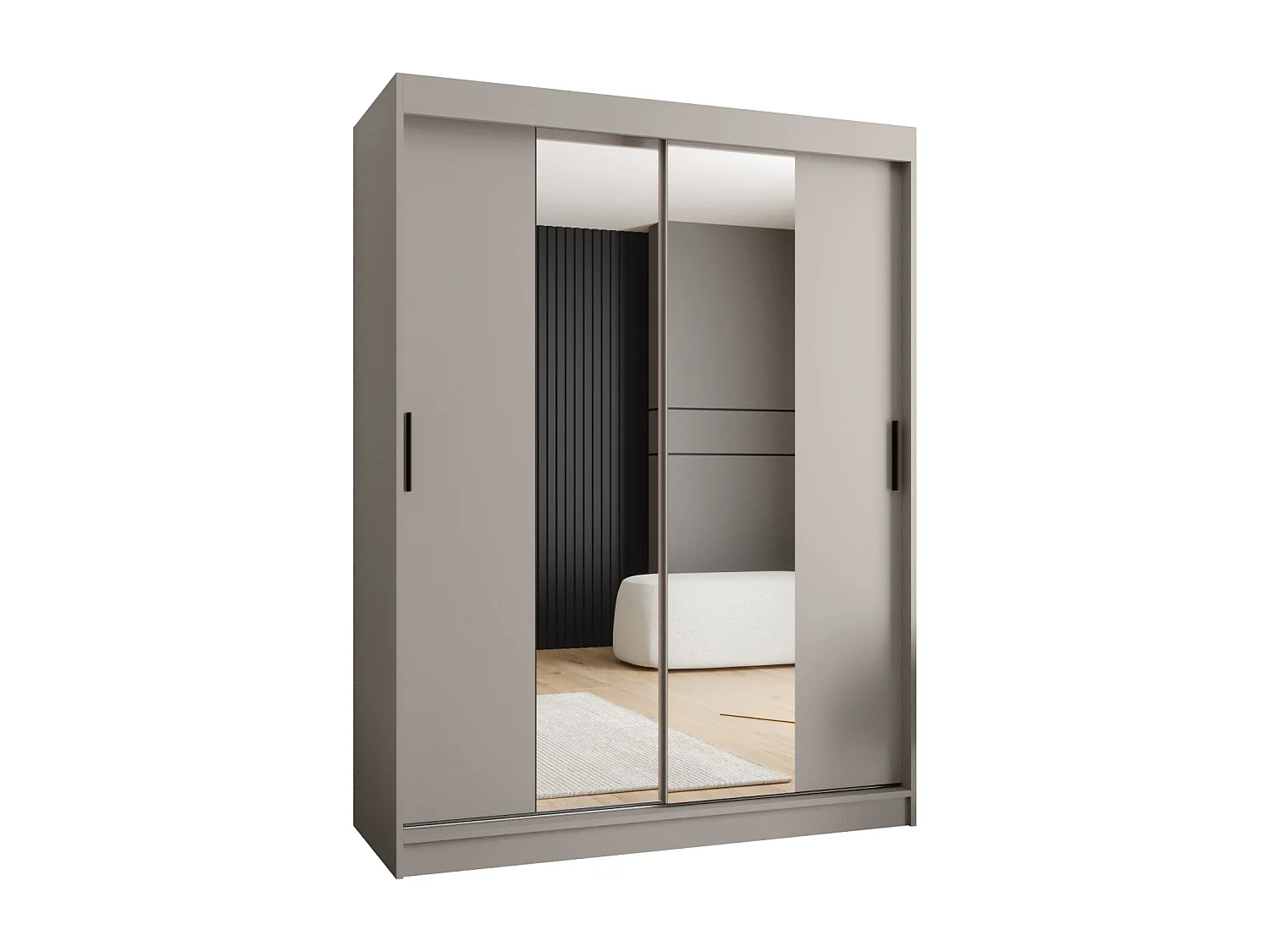 Armoire coulissante 2 portes Rubino T1 200/150/52 (Cachemire)