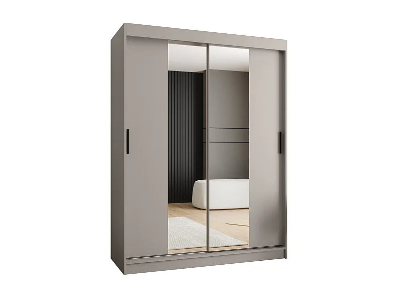 Armoire coulissante 2 portes Rubino T1 200/150/52 (Cachemire)
