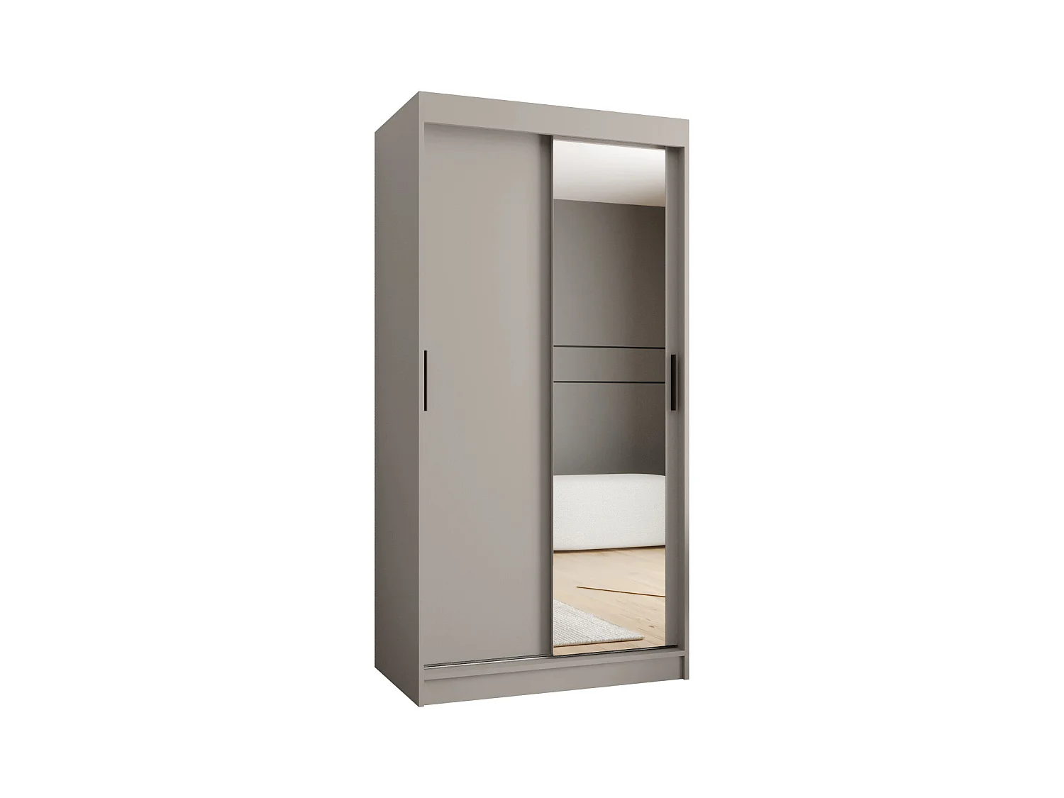 Armoire coulissante 2 portes Rubino T2 200/100/52 (Cachemire)