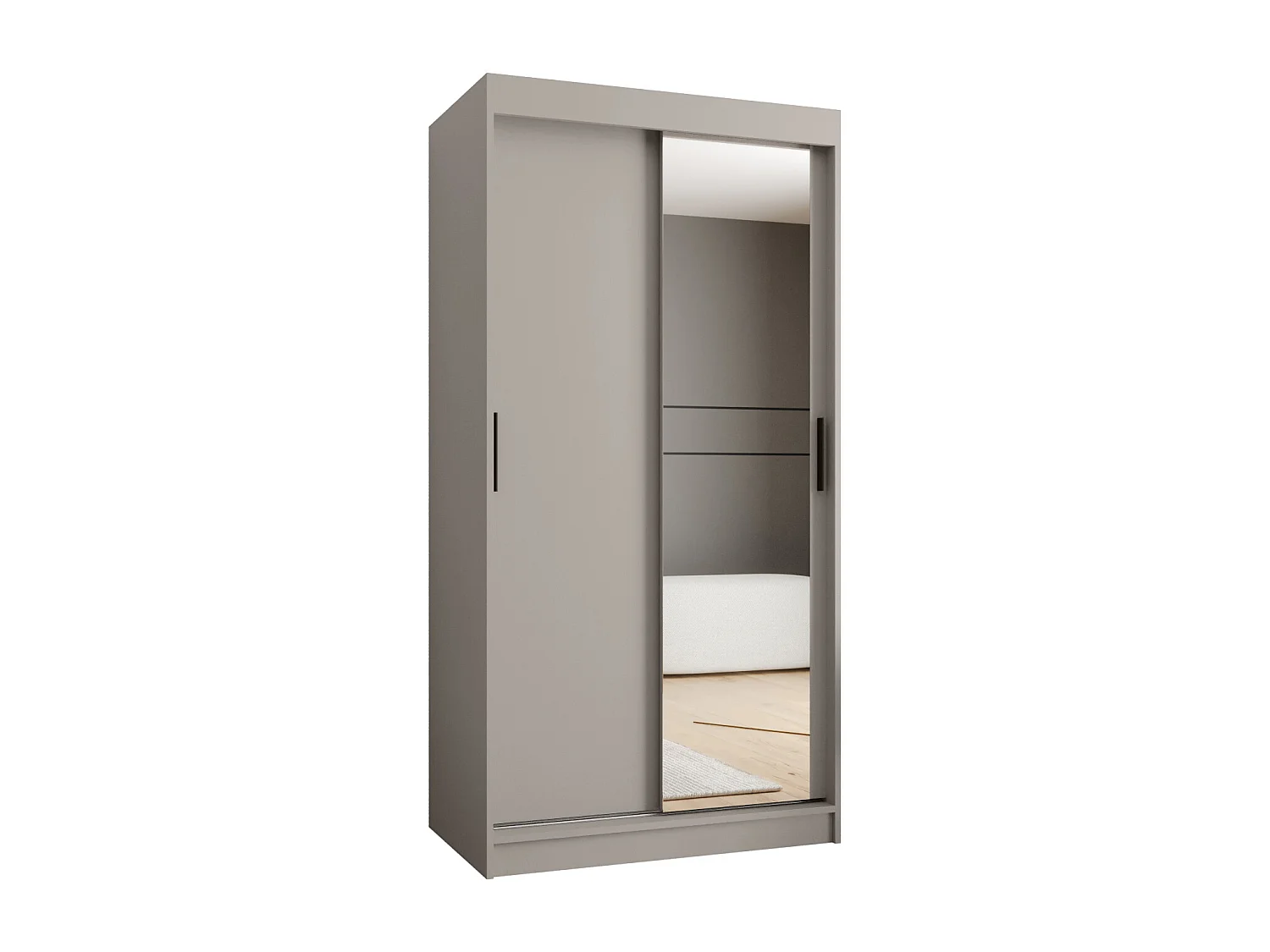 Armoire coulissante 2 portes Rubino T2 200/100/52 (Cachemire)