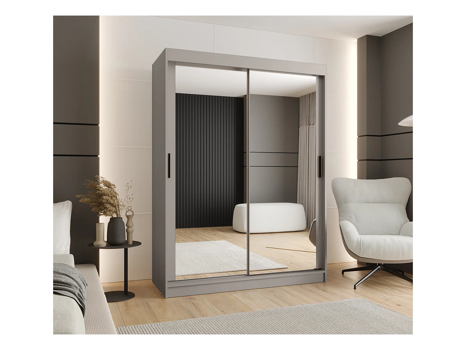 Armario corredero Rubino T3 200/150/52 (Cachemira) 2 puertas