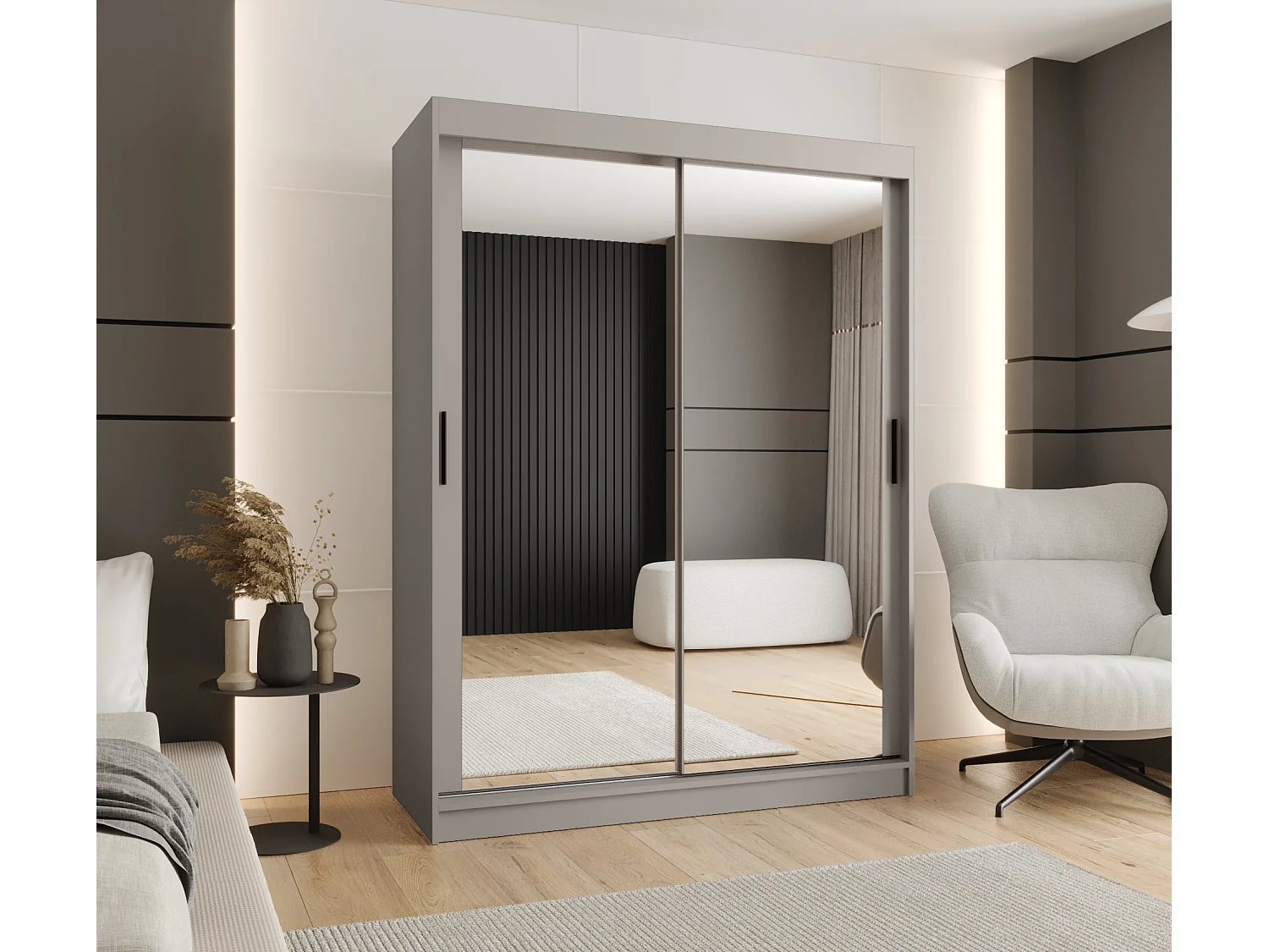 Armario corredero Rubino T3 200/150/52 (Cachemira) 2 puertas