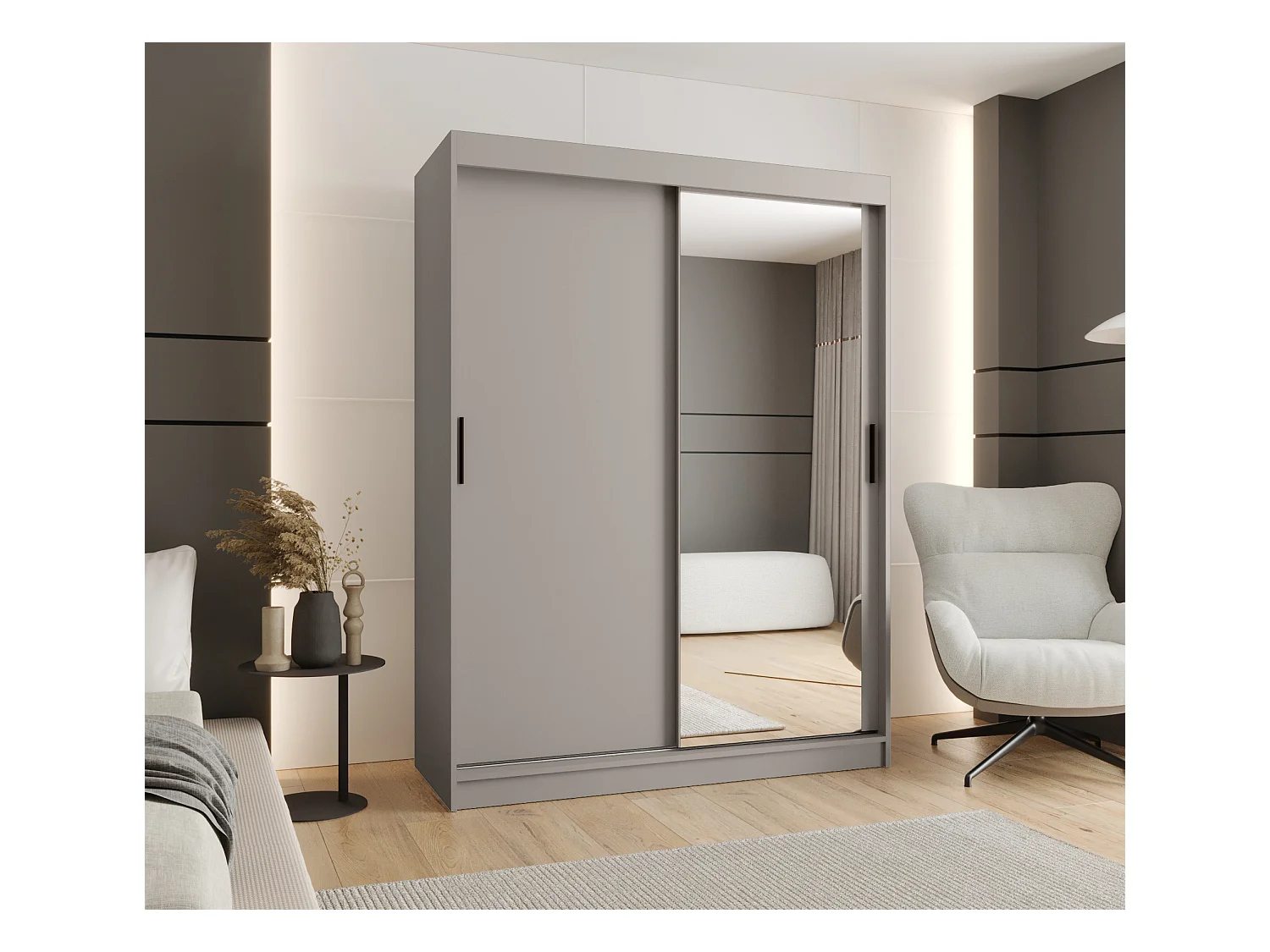 Schwebetürenschrank Rubino T2 200/150/62 2-türig (Kaschmir)