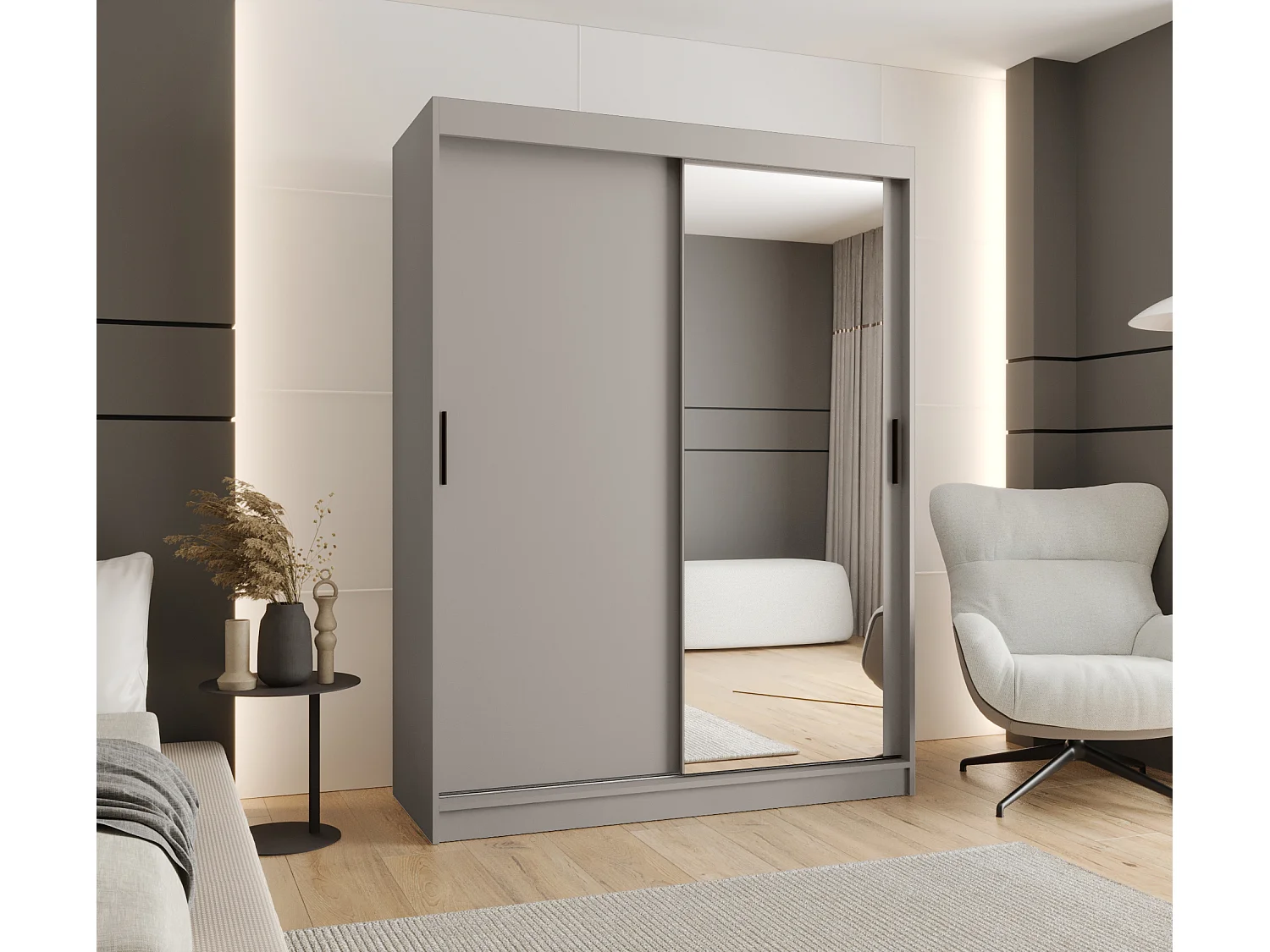 Schwebetürenschrank Rubino T2 200/150/62 2-türig (Kaschmir)