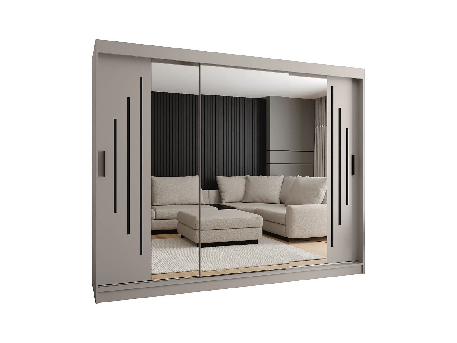 Armadio scorrevole Rubino Y2 200/250/52 (Cachemire) 3 porte
