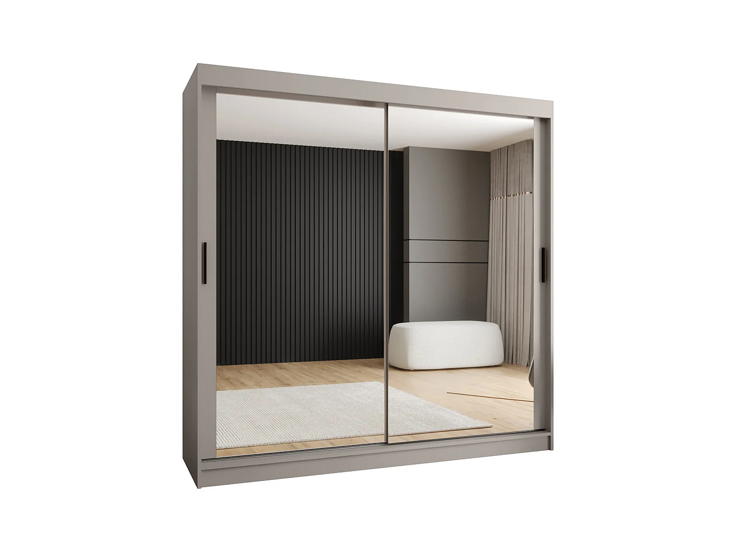 Armoire coulissante 2 portes Rubino T3 200/200/52 (Cachemire)