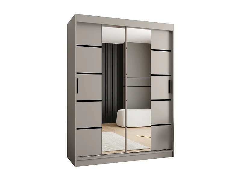 Armoire coulissante 2 portes Rubino V4 200/150/52 (Cachemire)