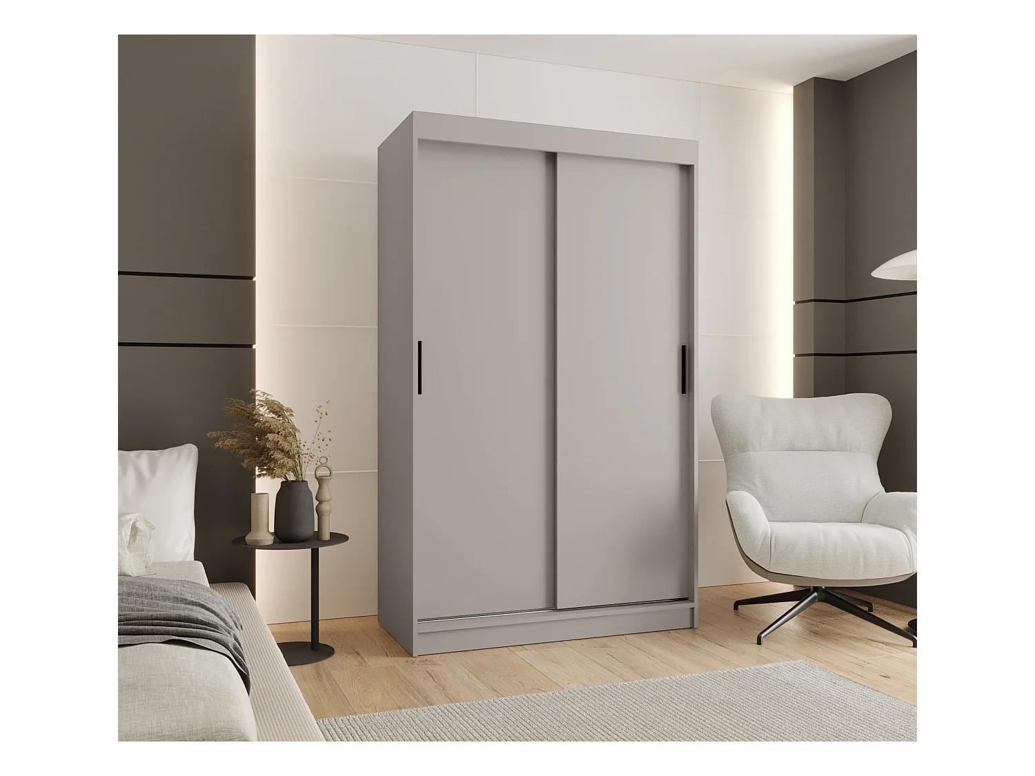 Schwebetürenschrank Rubino T 200/120/62 2-türig (Kaschmir)