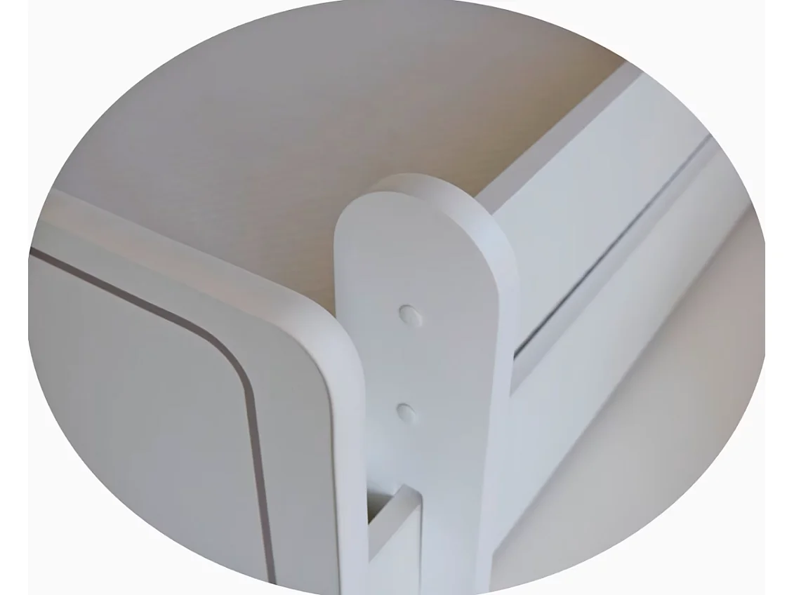 Bett Pinko (80x160)/2x Schlaffläche/Weiss