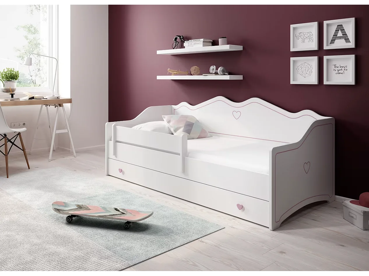 Bett Pinko (80x160)/2x Schlaffläche/Weiss