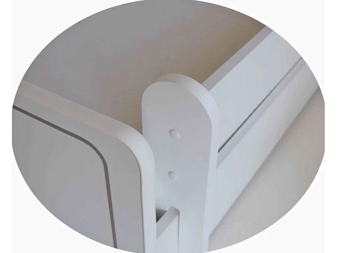 Bett Pinko (80x160)/2x Schlaffläche/Weiss