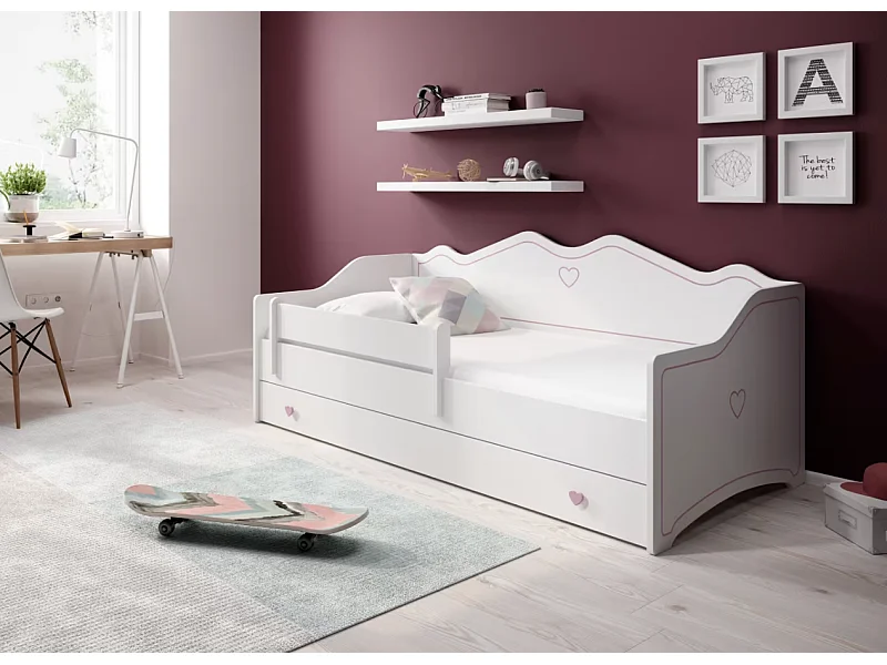 Bett Pinko (80x160)/2x Schlaffläche/Weiss