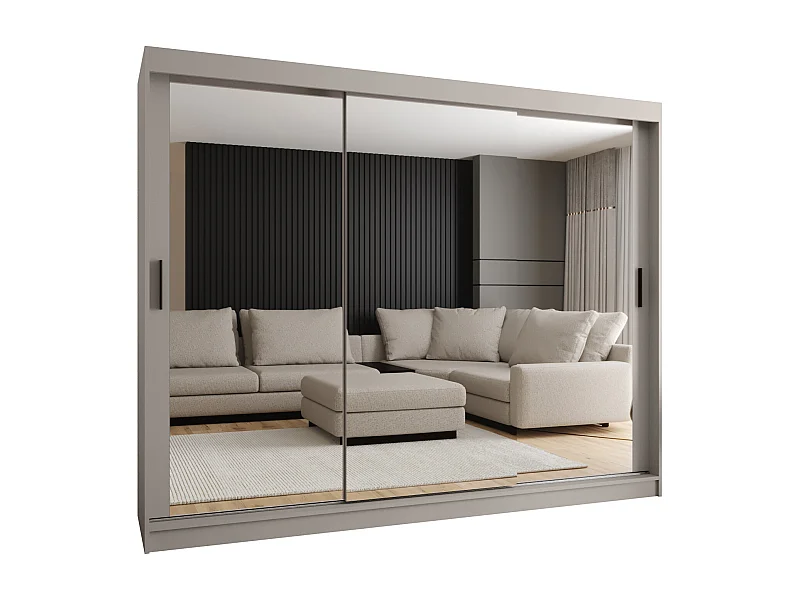 Schwebetürenschrank Rubino T3 200/250/62 3-türig (Kaschmir)