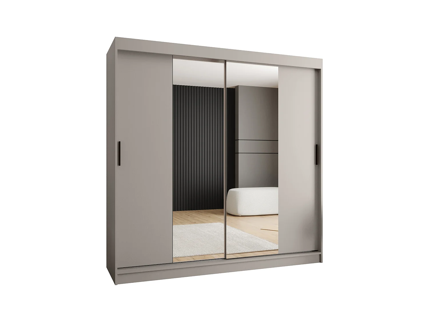 Armoire coulissante 2 portes Rubino T1 200/200/52 (Cachemire)