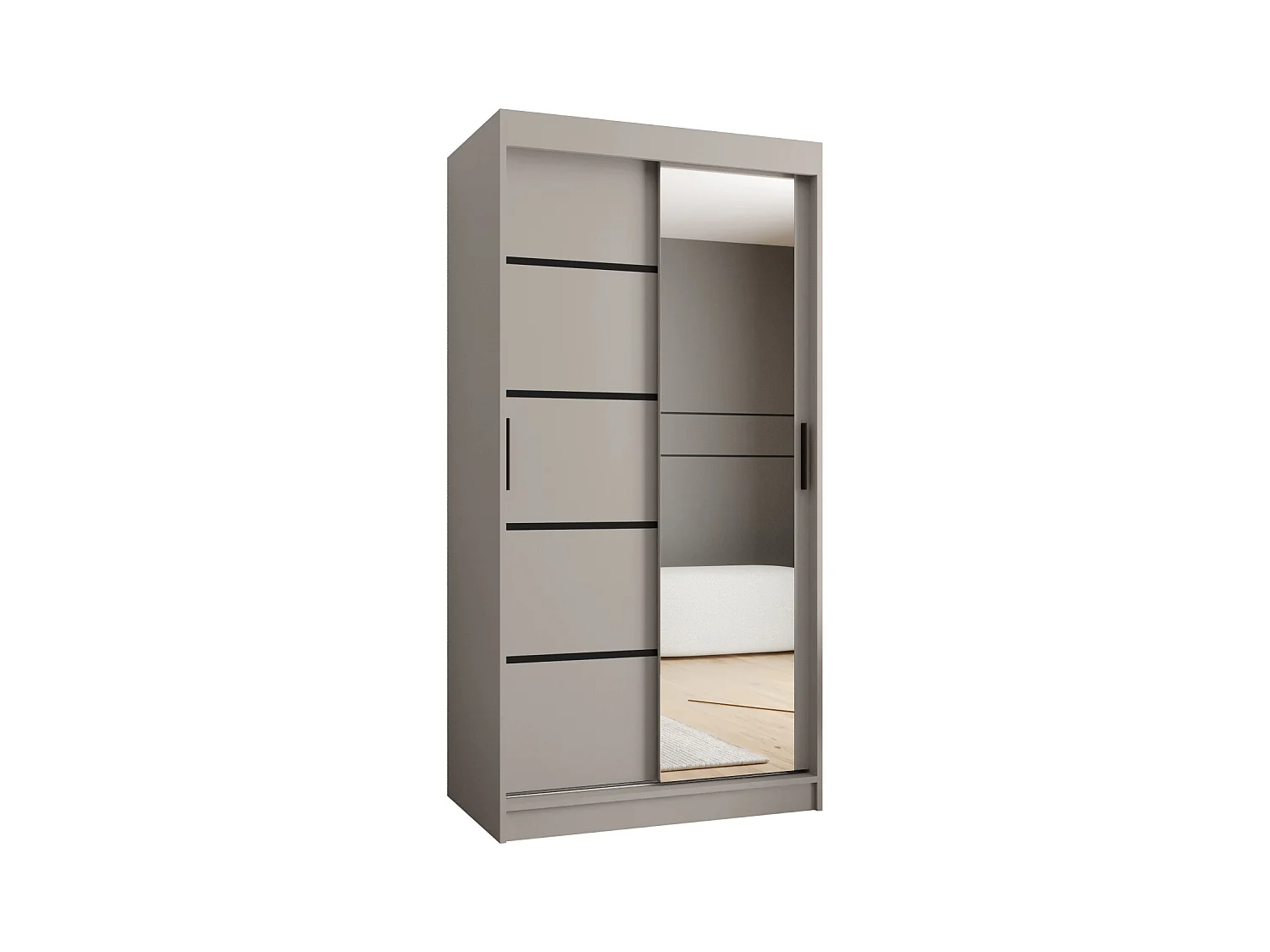 Armoire coulissante 2 portes Rubino V2 200/100/52 (Cachemire)