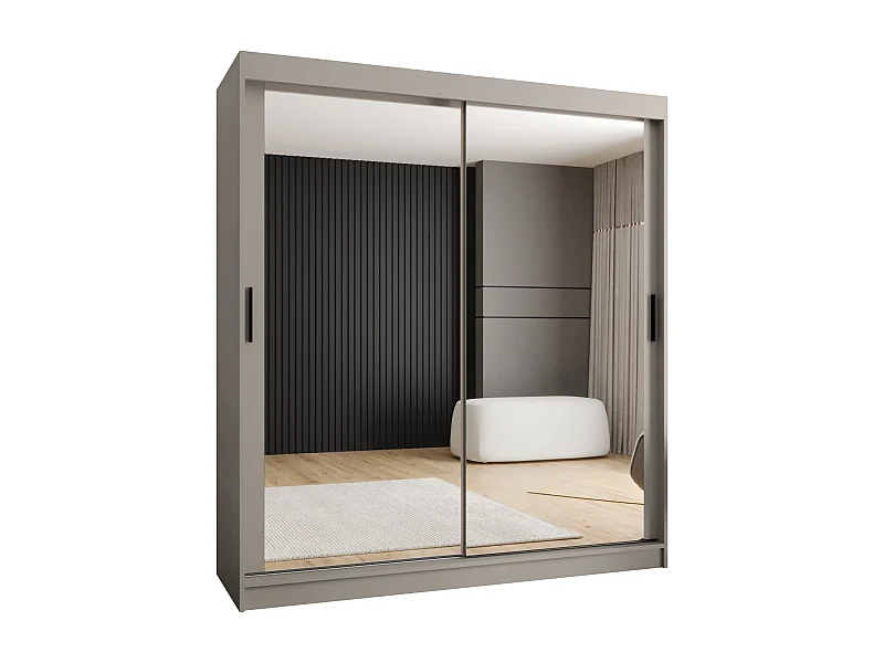 Armoire coulissante 2 portes Rubino T3 200/180/52 (Cachemire)